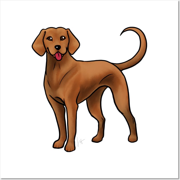 Dog - Redbone Coonhound - Red Wall Art by Jen's Dogs Custom Gifts and Designs